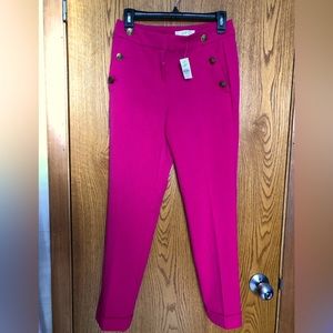 BRAND NEW; LOFT Slim sailor pants; style 604386; campion pink